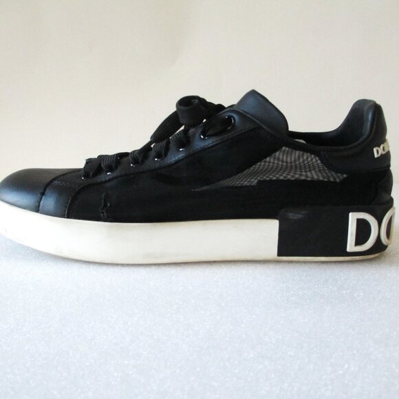 🌷DOLCE & GABBANA "PORTOFINO" SNEAKERS IN NAPPA LEATHER AND MESH - Picture 5 of 16